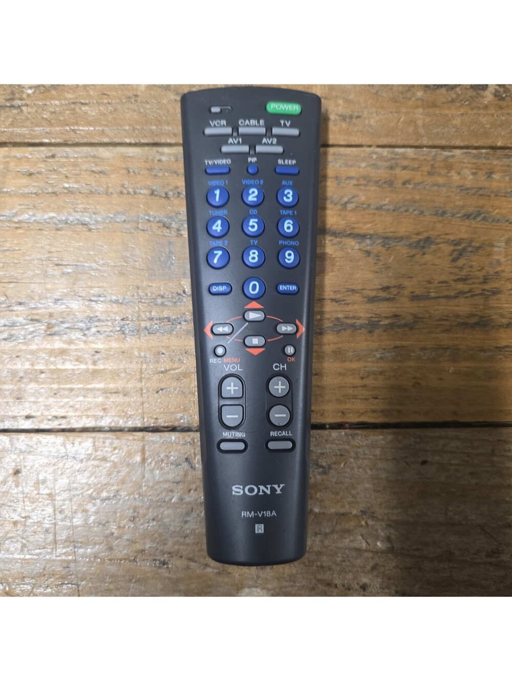 Sony RM-V18A Remote Control No Back Cover